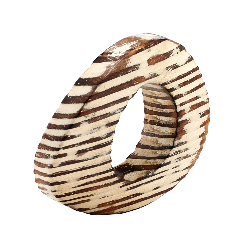 Oval Eye Napkin Ring Table Linens Bodrum Beige Set of 4 
