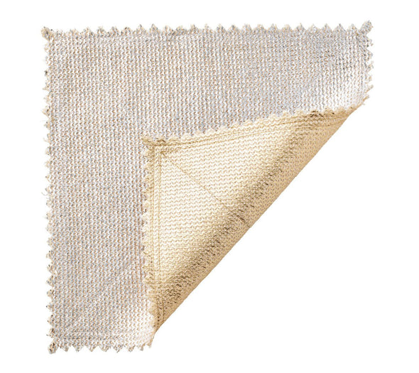 Stamped Reversible Placemat in Sliver & Gold - Kim Seybert, Inc.