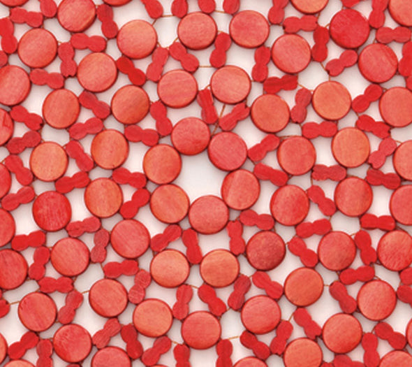 Round Bamboo Placemat in Coral - Kim Seybert, Inc.