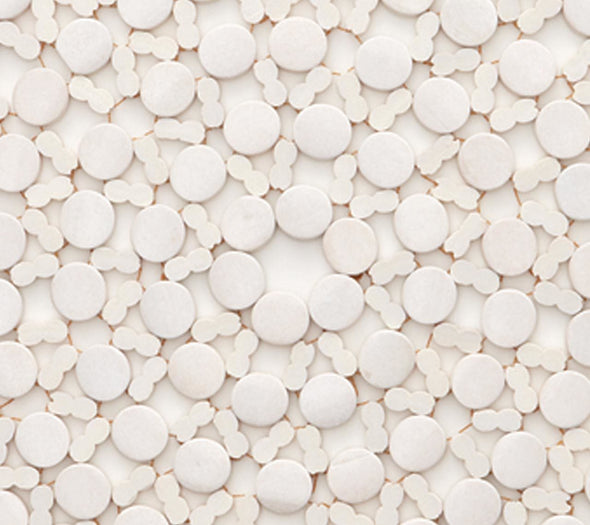 Round Bamboo Placemat in White - Kim Seybert, Inc.