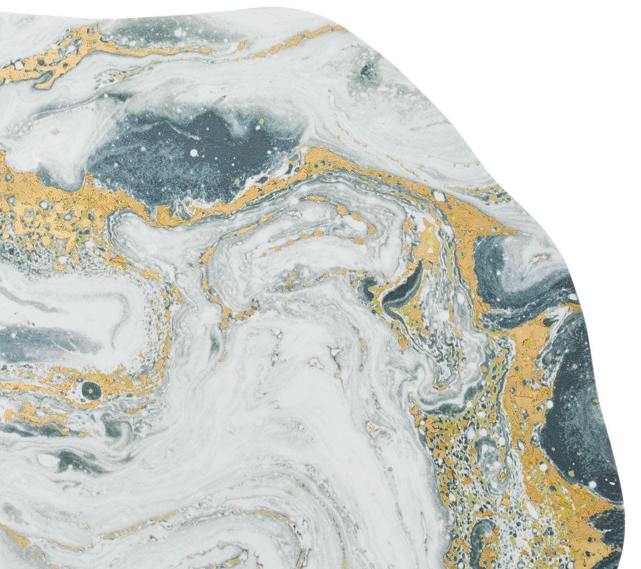 Cosmos Placemat in Ivory, Gold & Silver - Kim Seybert, Inc.