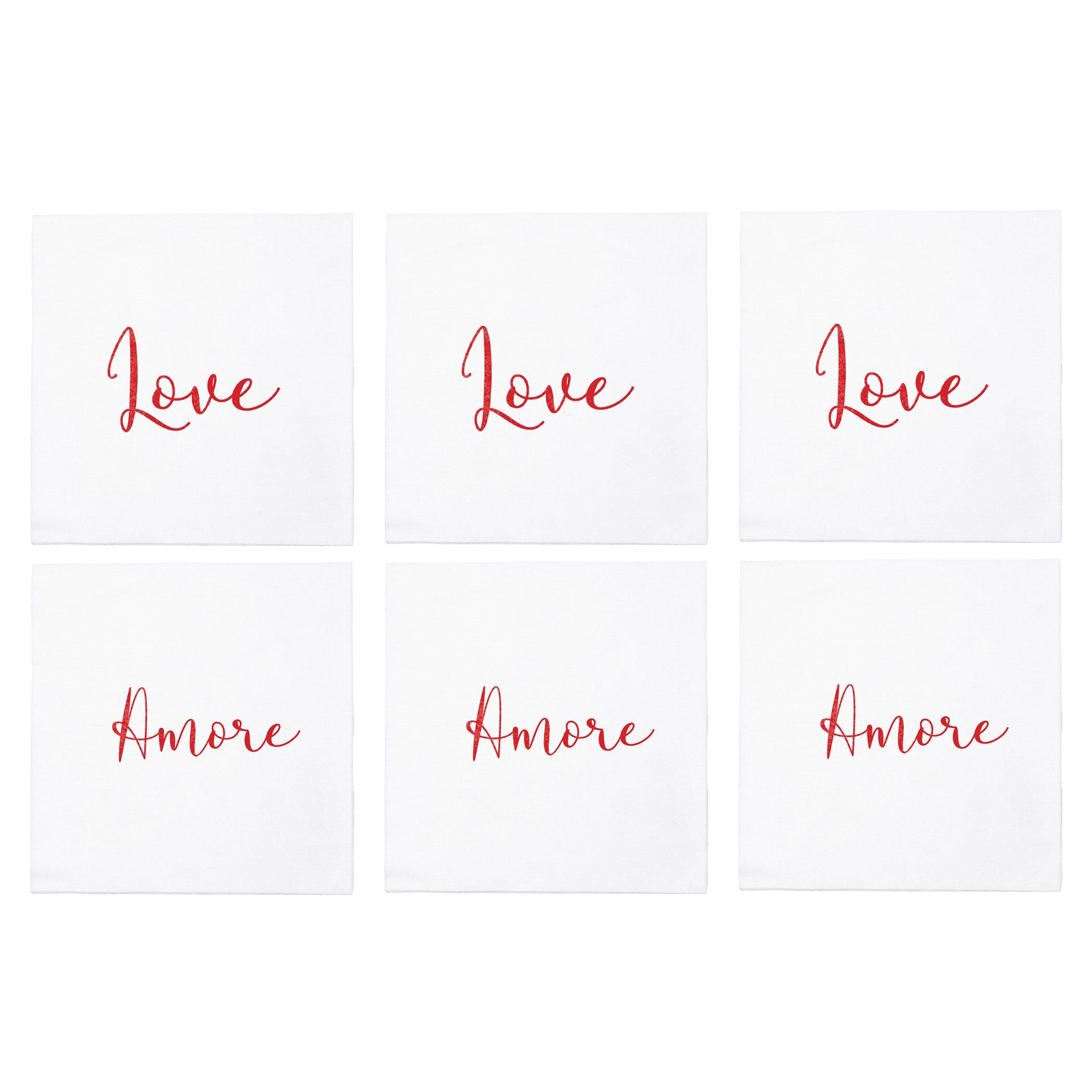 Papersoft Napkins Love/Amore Cocktail Napkins