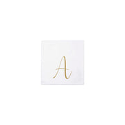Papersoft Gold Monogram Cocktail Napkins