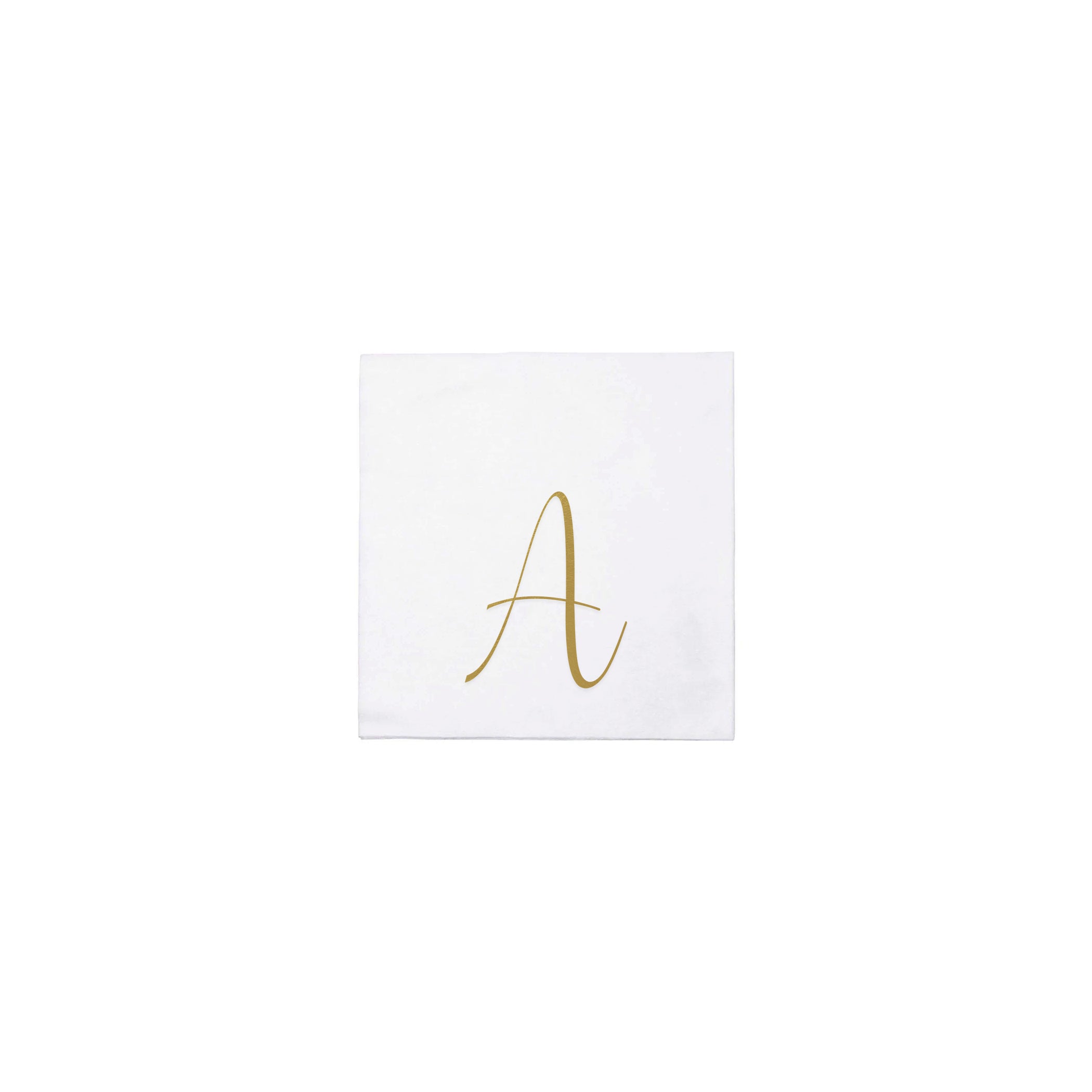 Papersoft Gold Monogram Cocktail Napkins