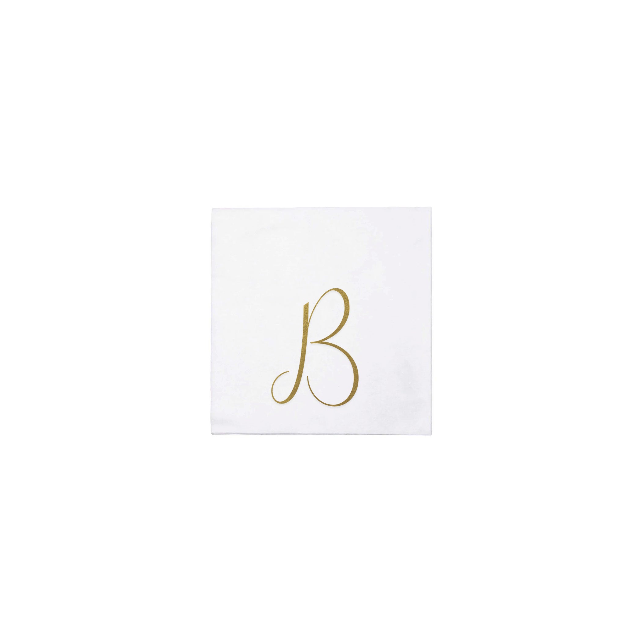 Papersoft Gold Monogram Cocktail Napkins