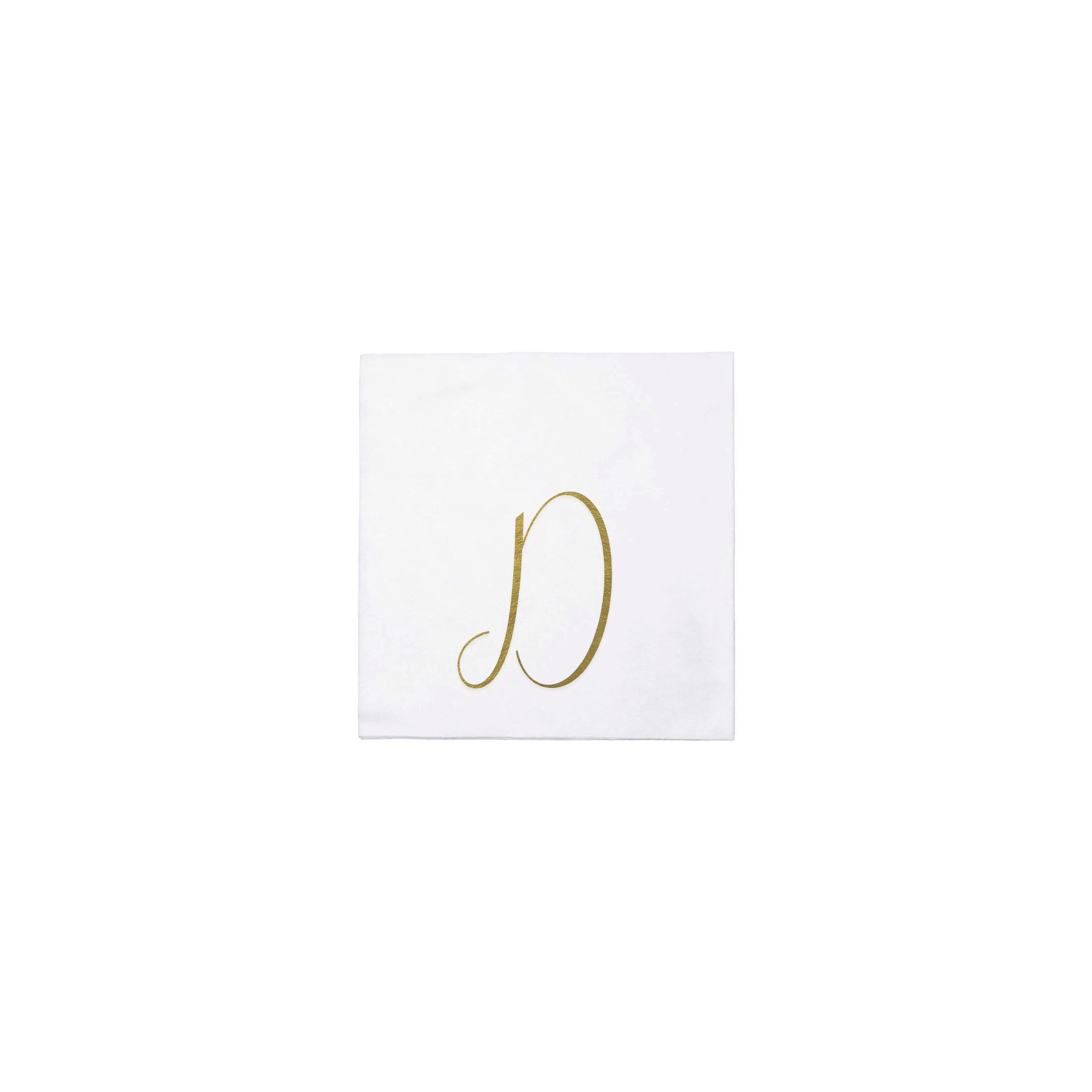 Papersoft Gold Monogram Cocktail Napkins