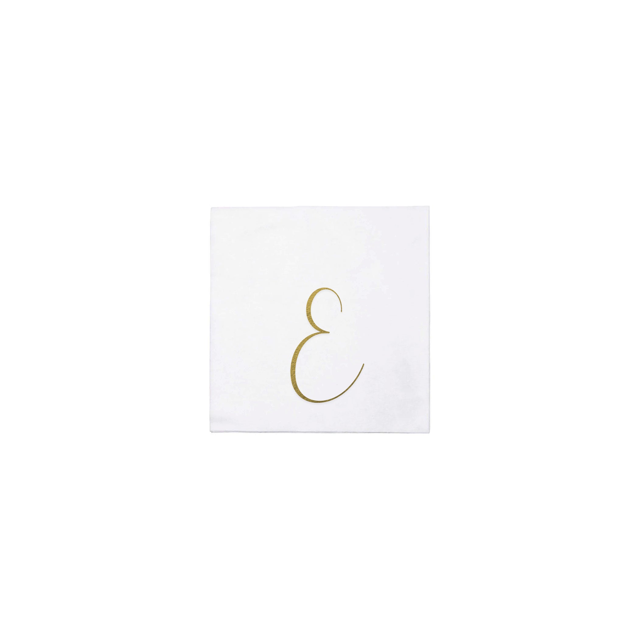 Papersoft Gold Monogram Cocktail Napkins