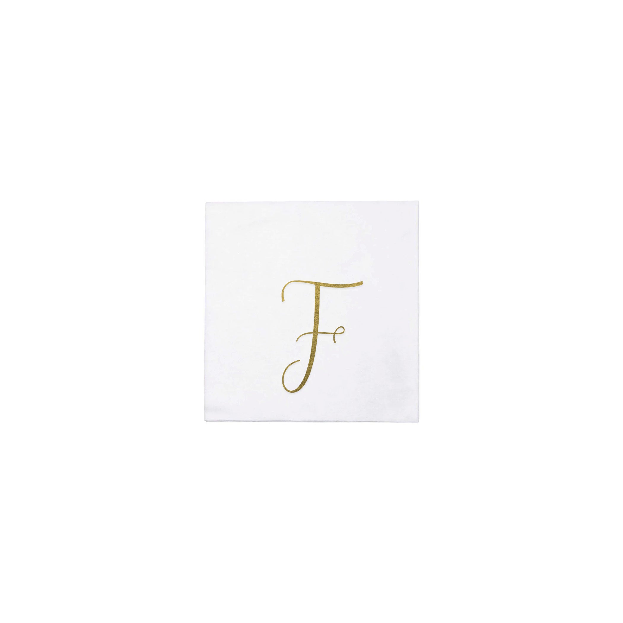 Papersoft Gold Monogram Cocktail Napkins