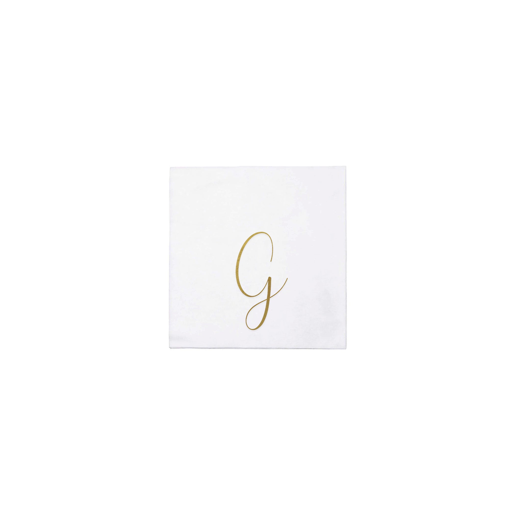 Papersoft Gold Monogram Cocktail Napkins