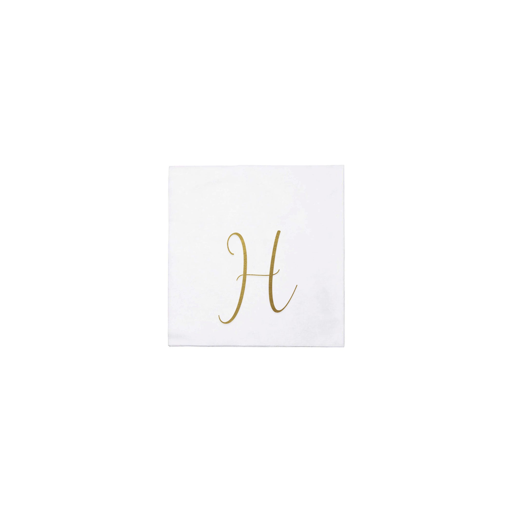 Papersoft Gold Monogram Cocktail Napkins