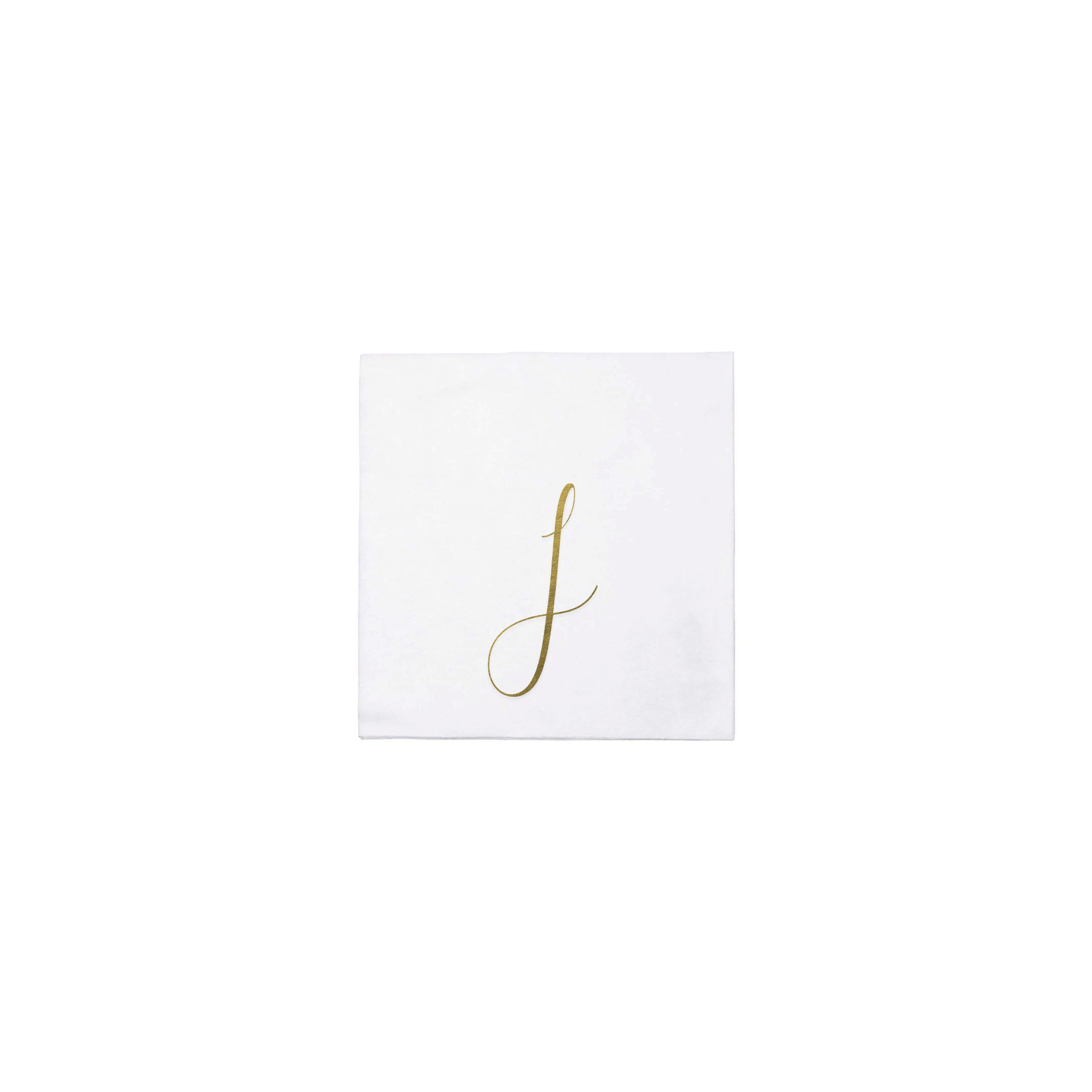 Papersoft Gold Monogram Cocktail Napkins