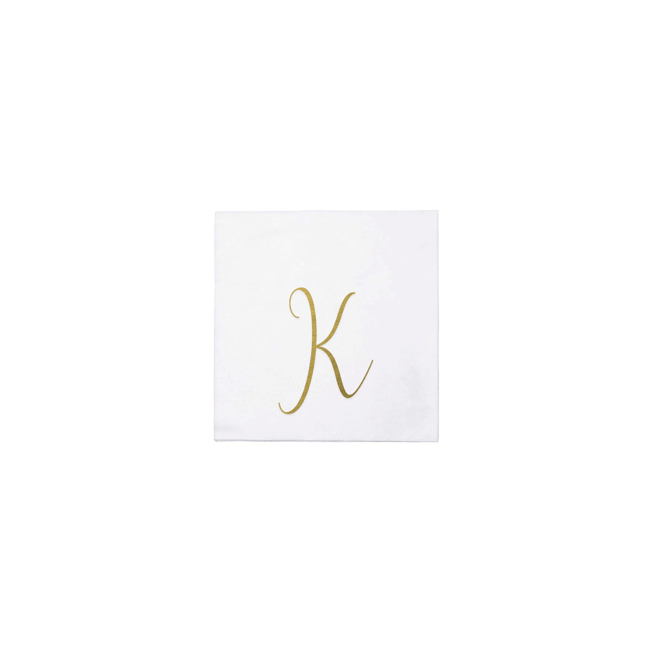 Papersoft Gold Monogram Cocktail Napkins