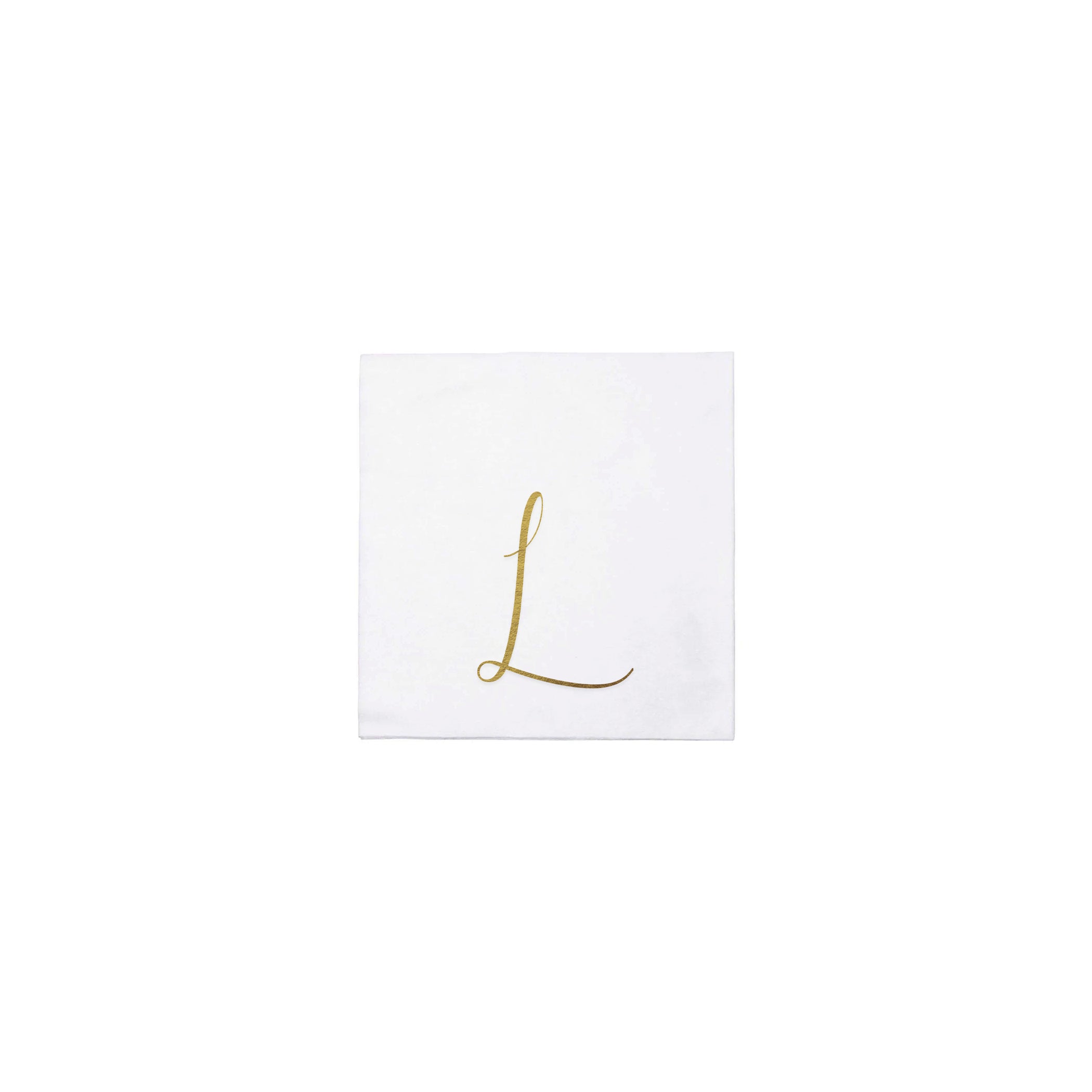 Papersoft Gold Monogram Cocktail Napkins