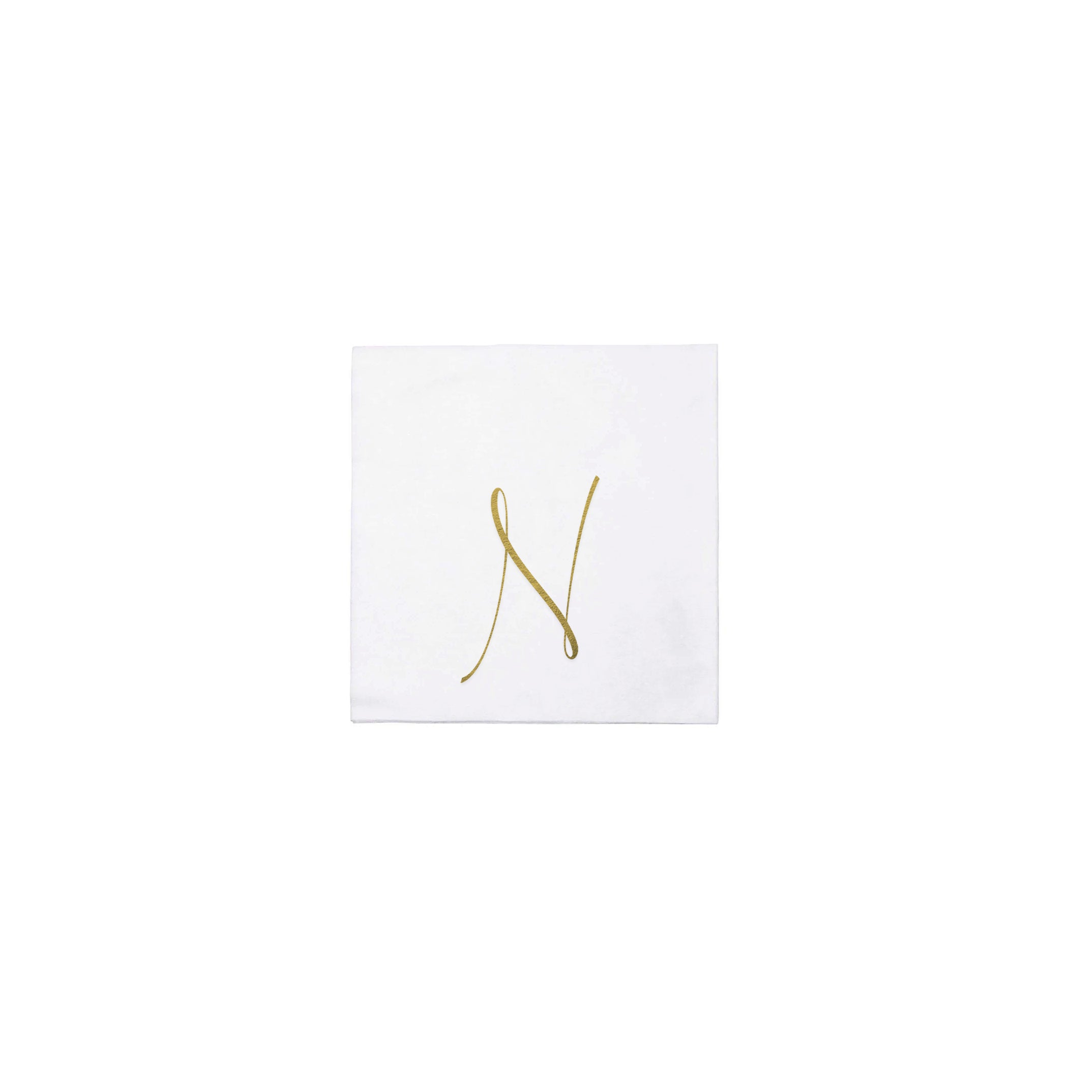 Papersoft Gold Monogram Cocktail Napkins
