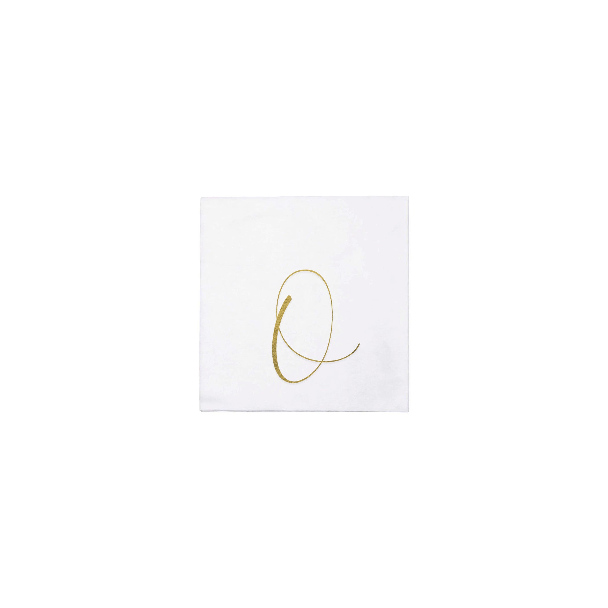 Papersoft Gold Monogram Cocktail Napkins