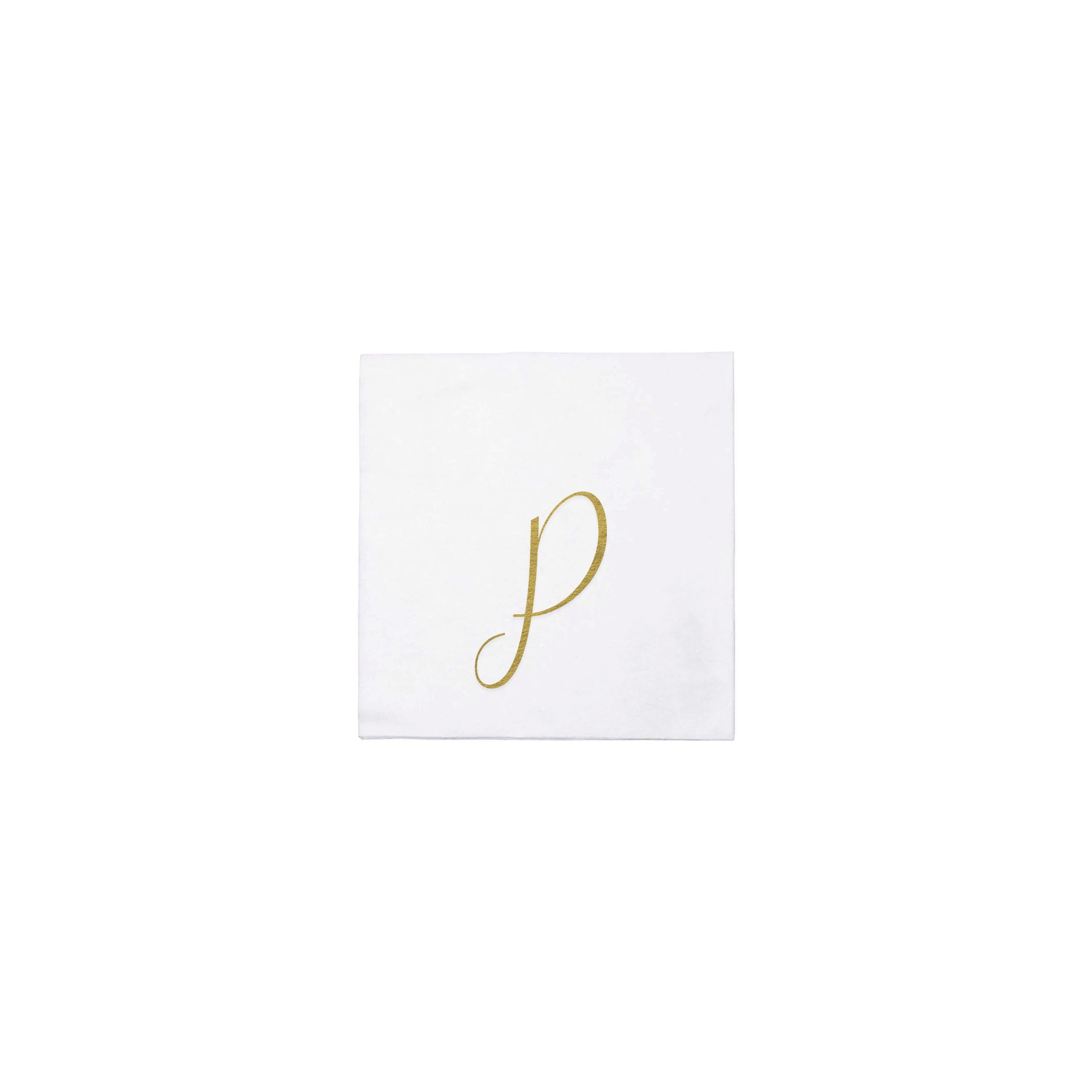 Papersoft Gold Monogram Cocktail Napkins