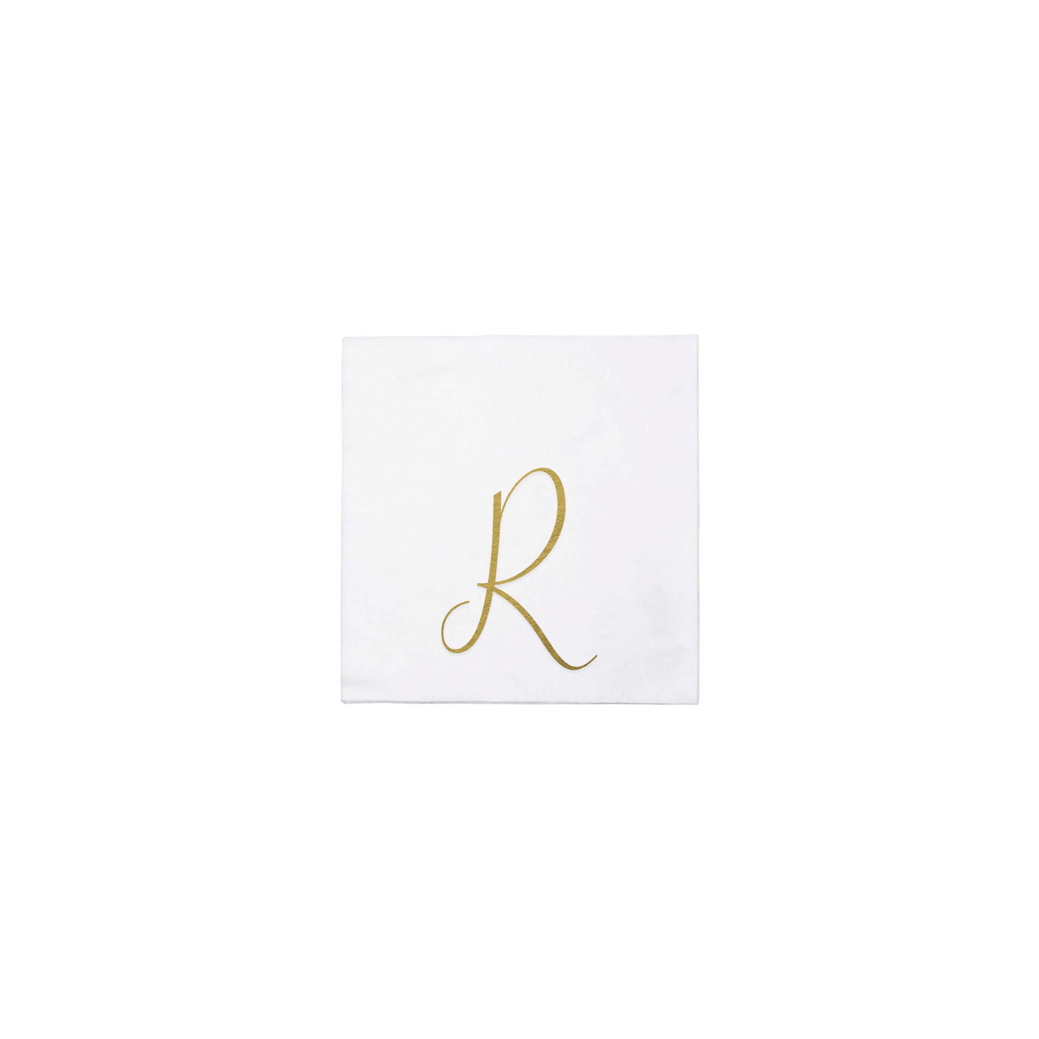 Papersoft Gold Monogram Cocktail Napkins