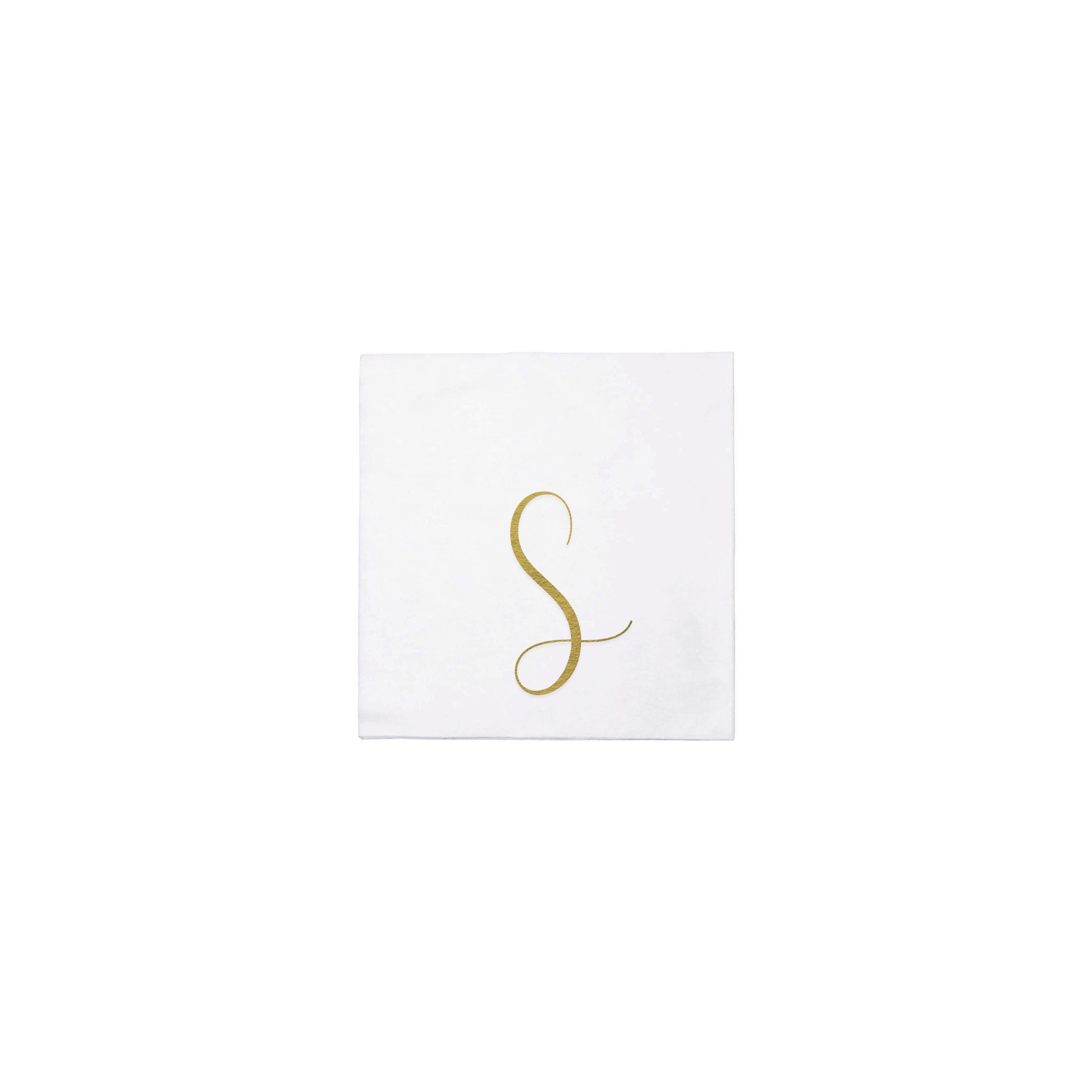 Papersoft Gold Monogram Cocktail Napkins