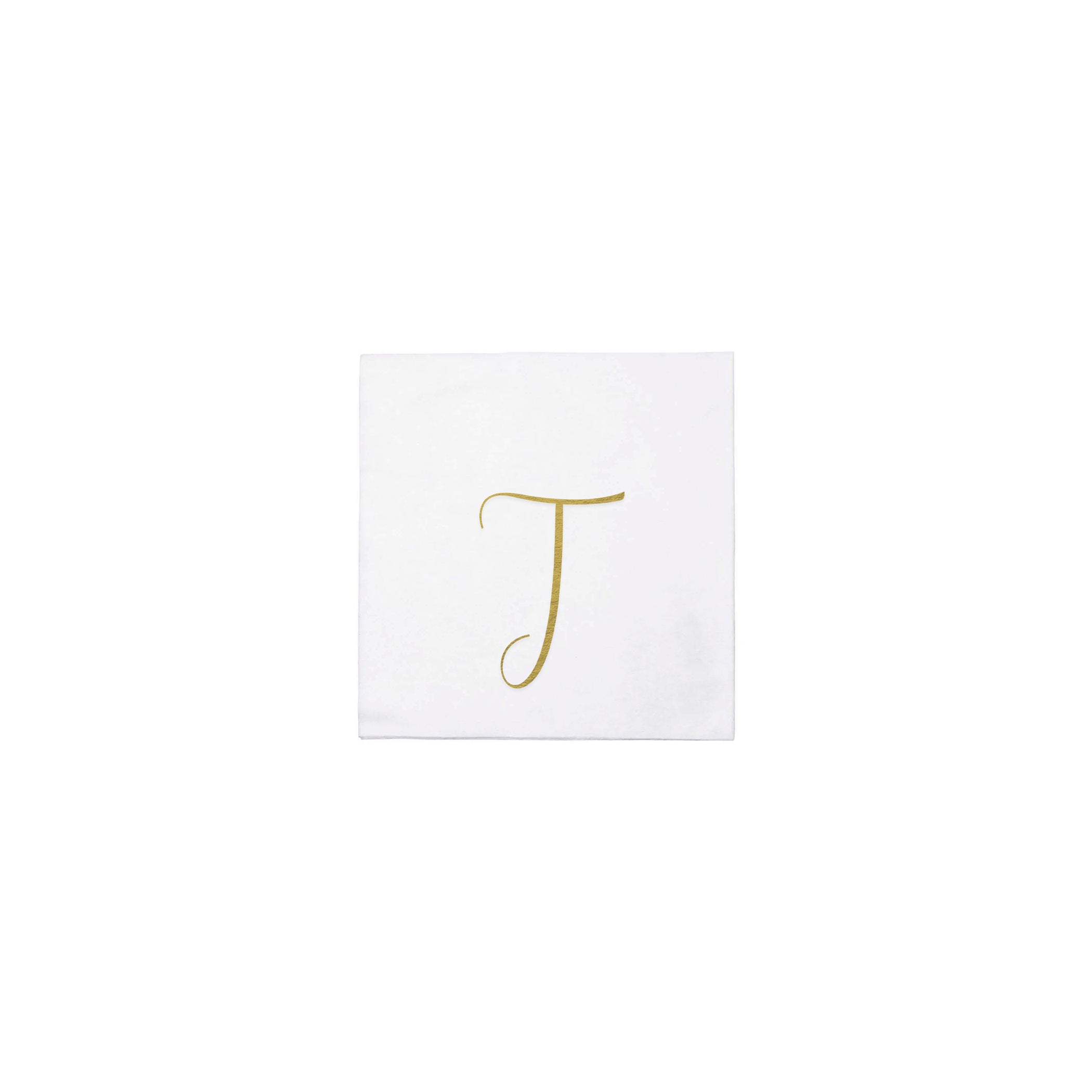 Papersoft Gold Monogram Cocktail Napkins