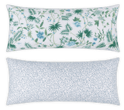 Matouk Palmyra Emerald & Celine Blue Reversible Lumbar Pillow Cover