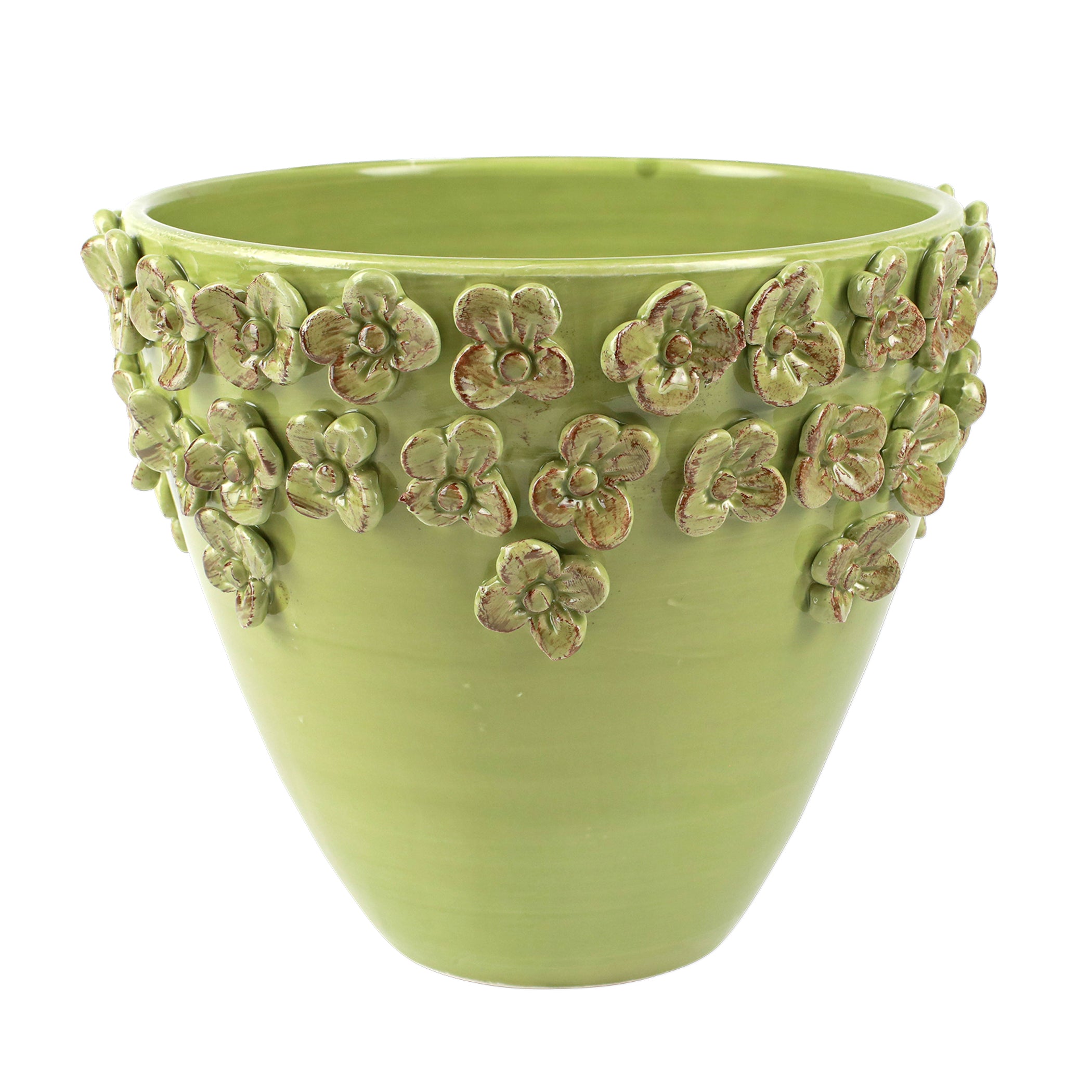 Rustic Garden Flower Medium Cachepot