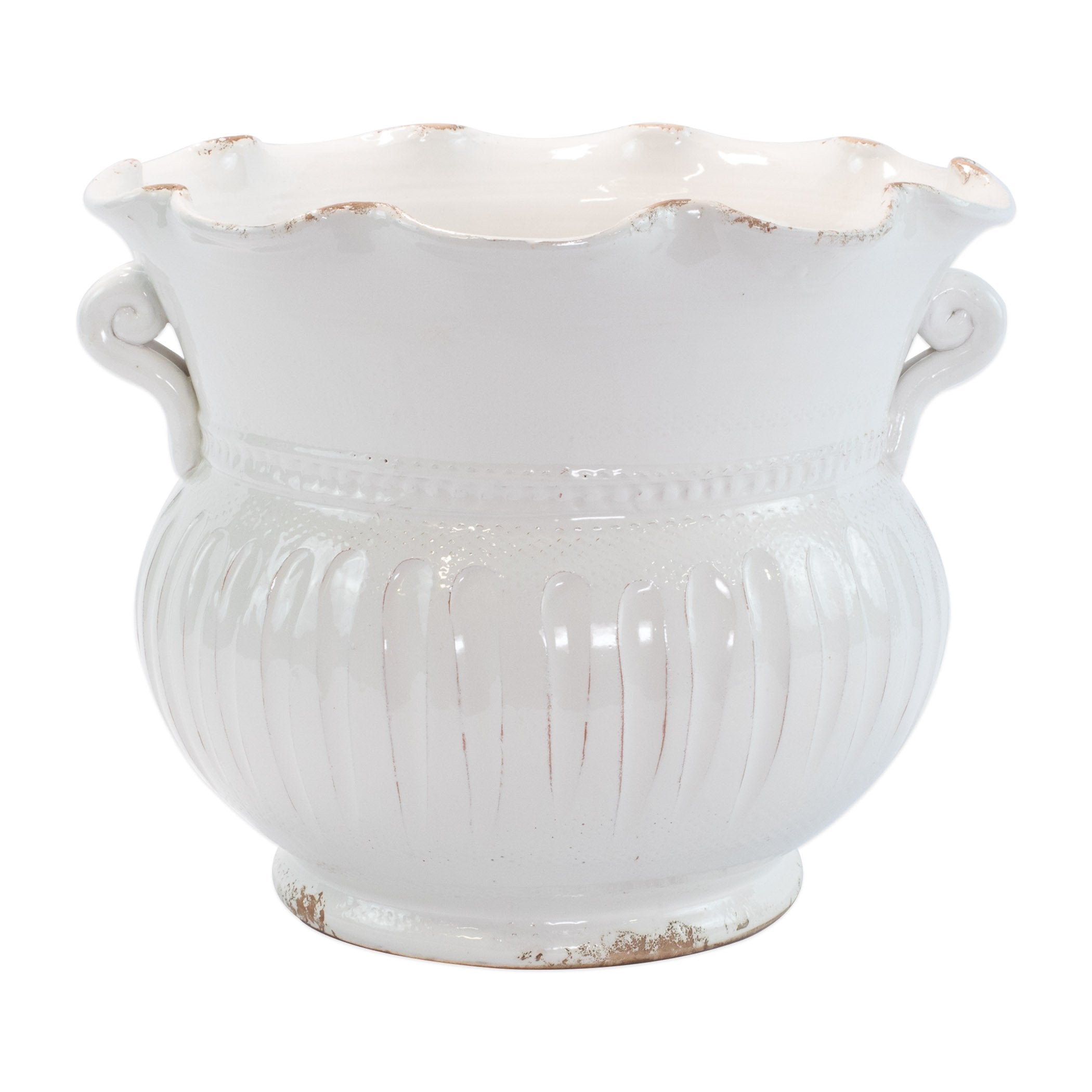 Rustic Garden Large Scallop Planter