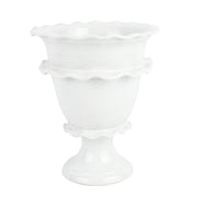 Rustic Garden Ruffle Tall Footed Cachepot