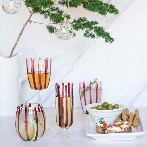 Nuovo Stripe Champagne Glass