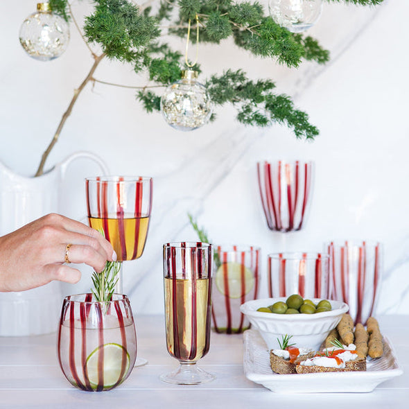 Nuovo Stripe Champagne Glass