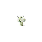 Rose Eucalyptus In Green and White Vase