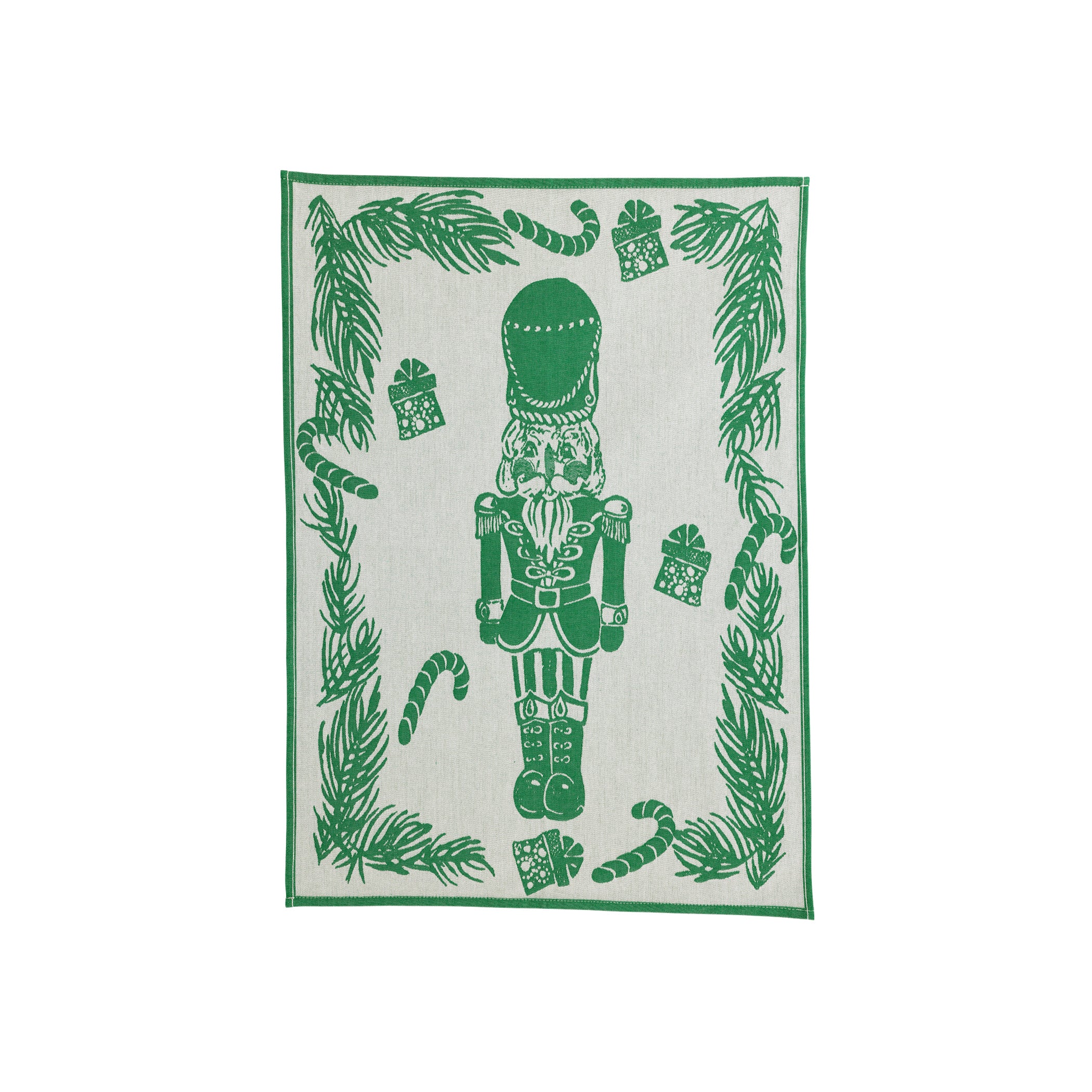 Strofinaccio Green Nutcracker Dish Towels