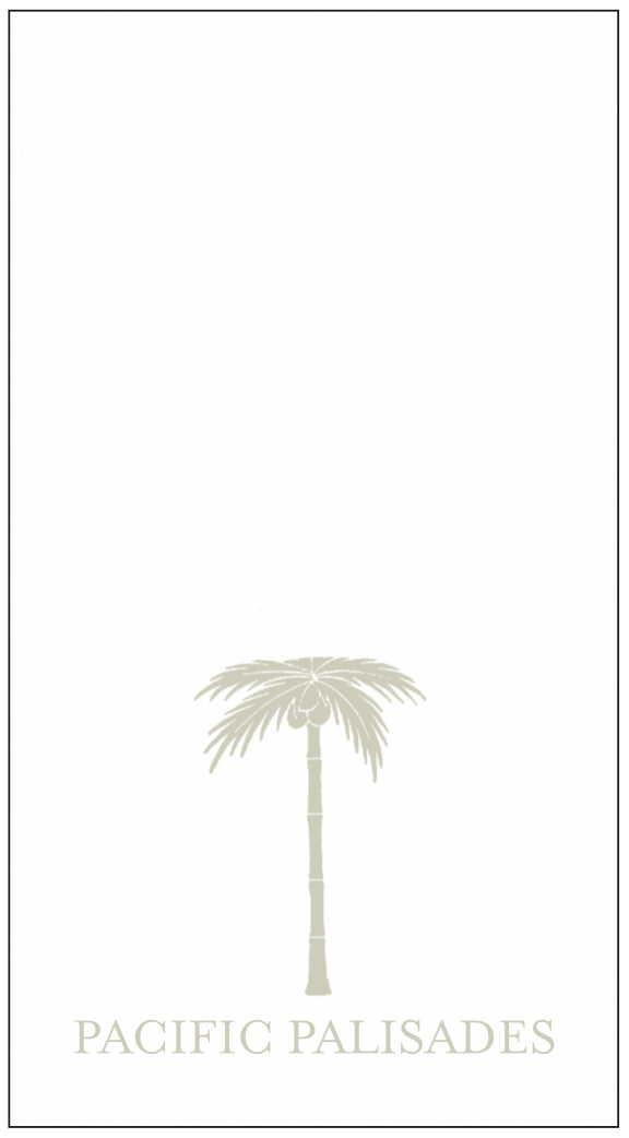 Pacific Palisades Cocktail Napkins & Guest Towels Table Linens Caspari Guest Towel White with Linen 