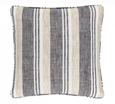 Chasm Stripe Black Indoor/Outdoor Pillow