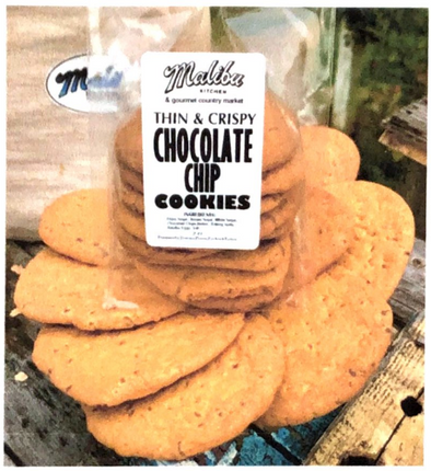 Malibu Kitchen Thin & Crispy Chocolate Chip Cookies