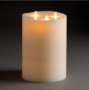 Lightli Moving Flame Indoor Tri-Flame Pillar Home Decor Napa Home 6" X 10"  