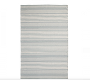 Rugby Stripe Light Blue Handwoven Indoor/Outdoor Rug Rugs Annie Selke   