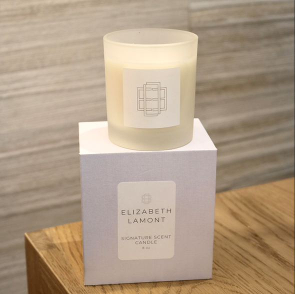 Elizabeth Lamont Signature Scent Candle - Frosted Glass