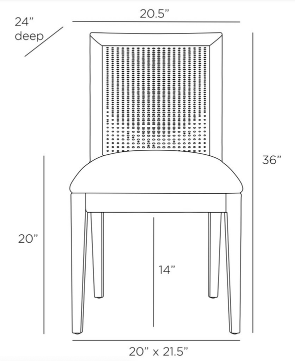 Palmer Armless Dining Chair*