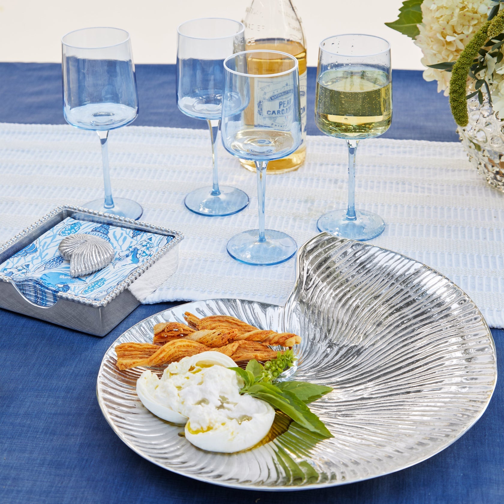 Elizabeth Lamont Nautilus Shell Beaded Napkin Box - Thumbnail 2