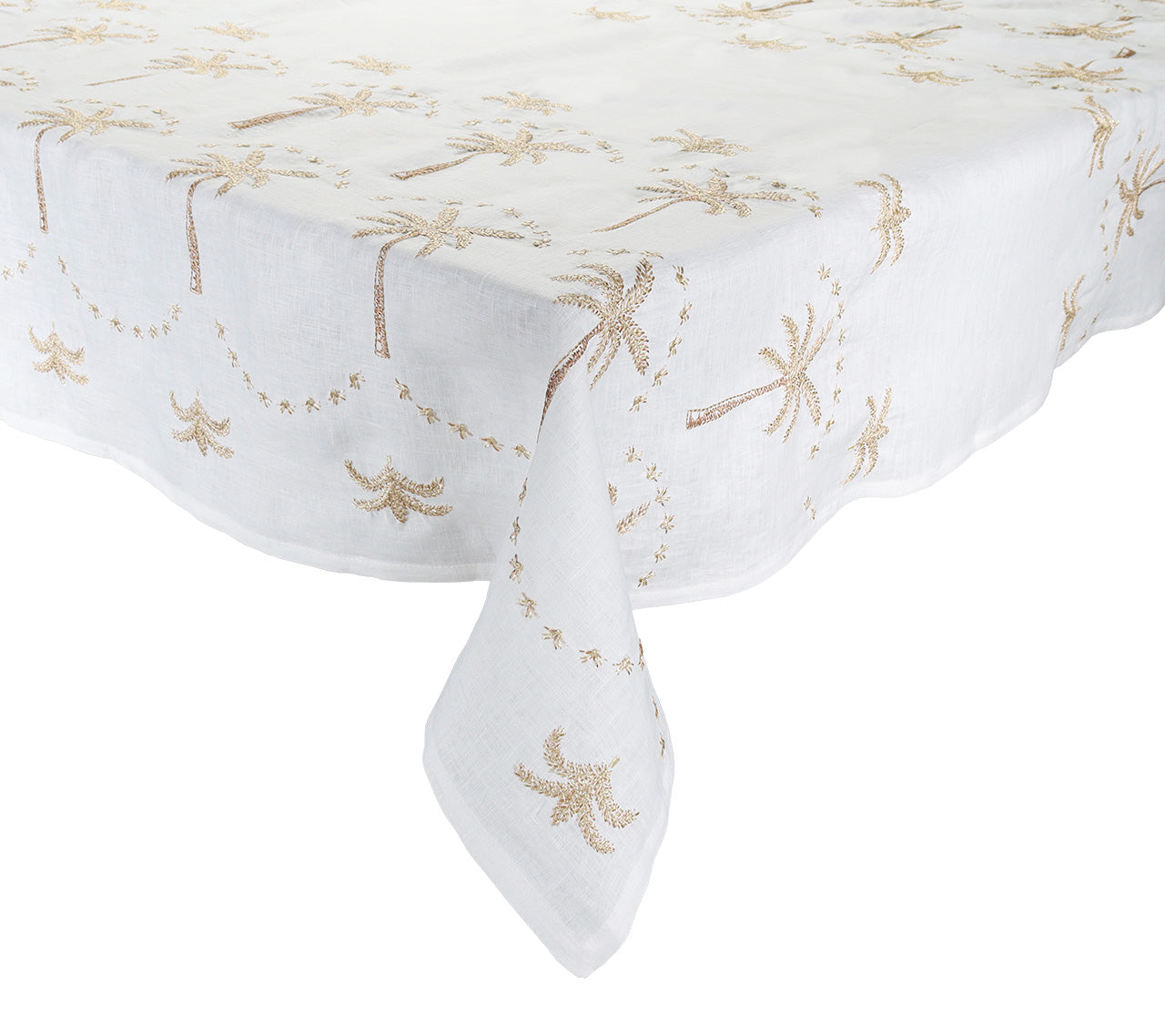 Embroidered Palm Tablecloth