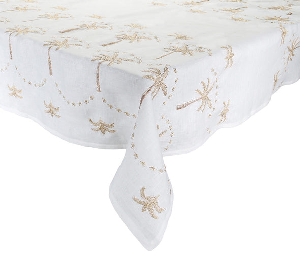 Embroidered Palm Tablecloth