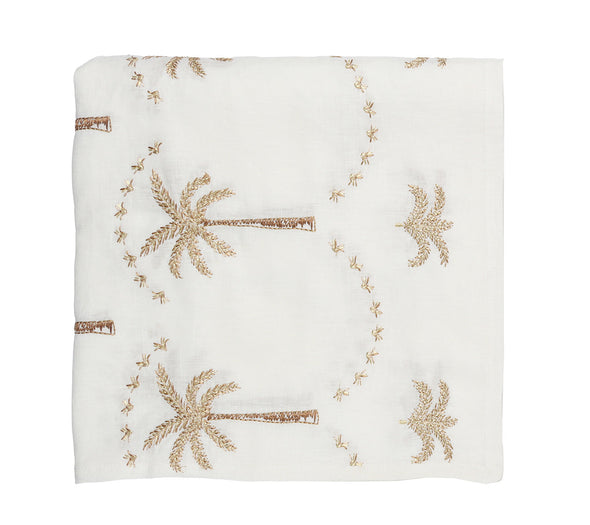 Embroidered Palm Tablecloth
