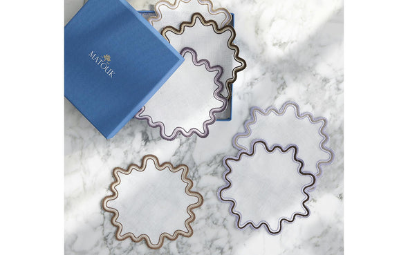 Matouk Wave Cocktail Napkin