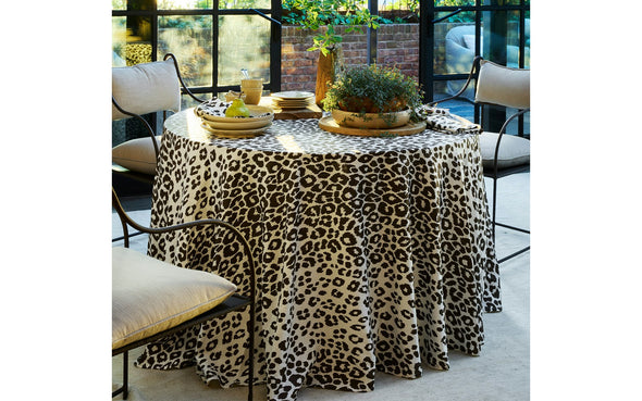 Matouk Iconic Leopard Tablecloth