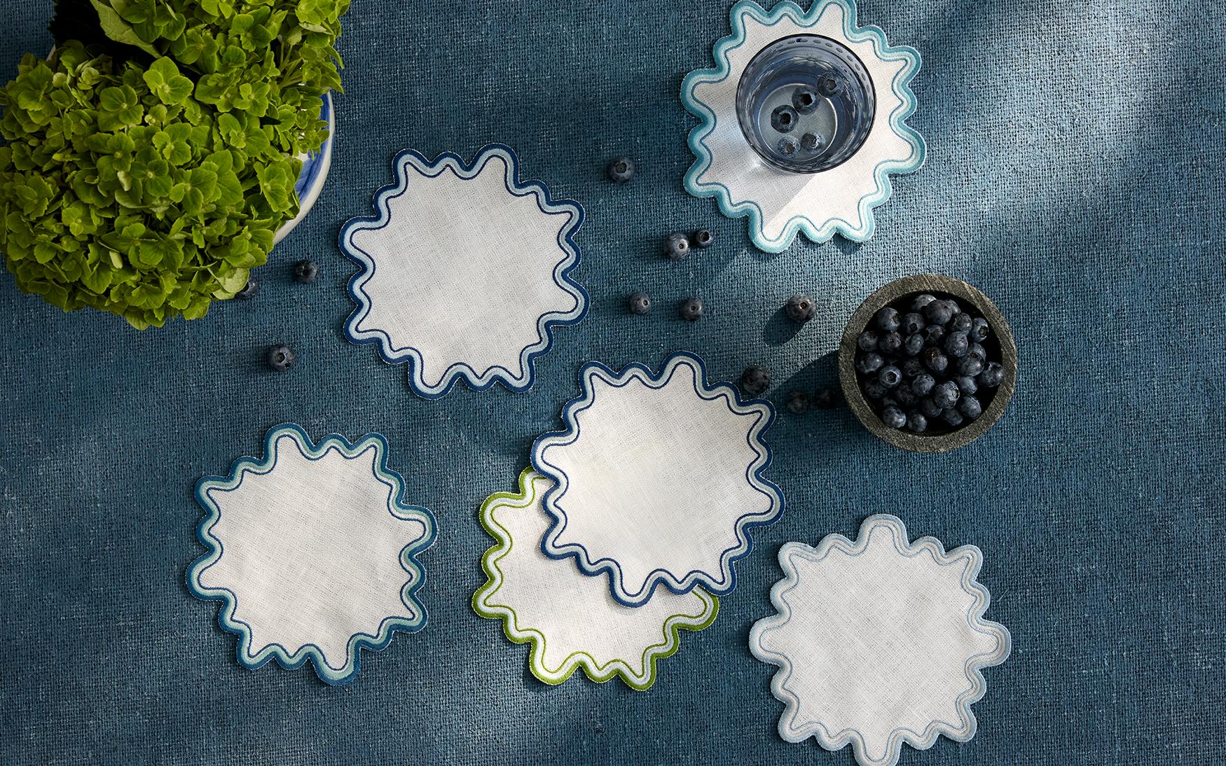 Matouk Wave Cocktail Napkin