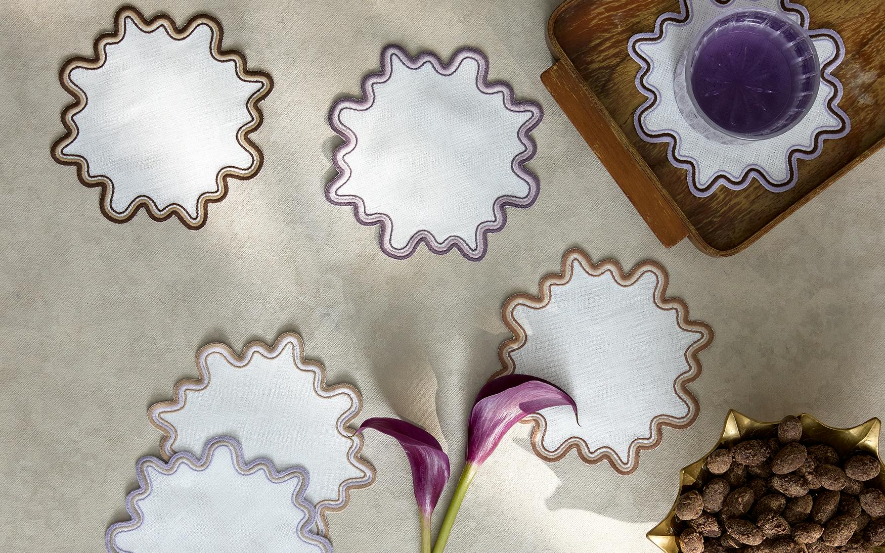 Matouk Wave Cocktail Napkin