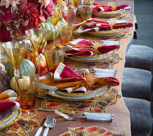 Gilded Leaves Napkin Ring