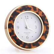 Faux Tortoiseshell & Gold Silent Alarm Clock