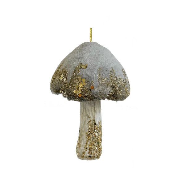 Velvet Mushroom Ornament Holiday Decor Shishi   