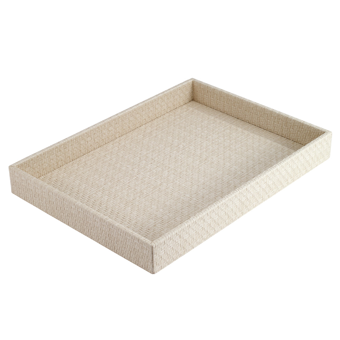 Wicker Rectangle Tray Home Decor Bodrum Cream  